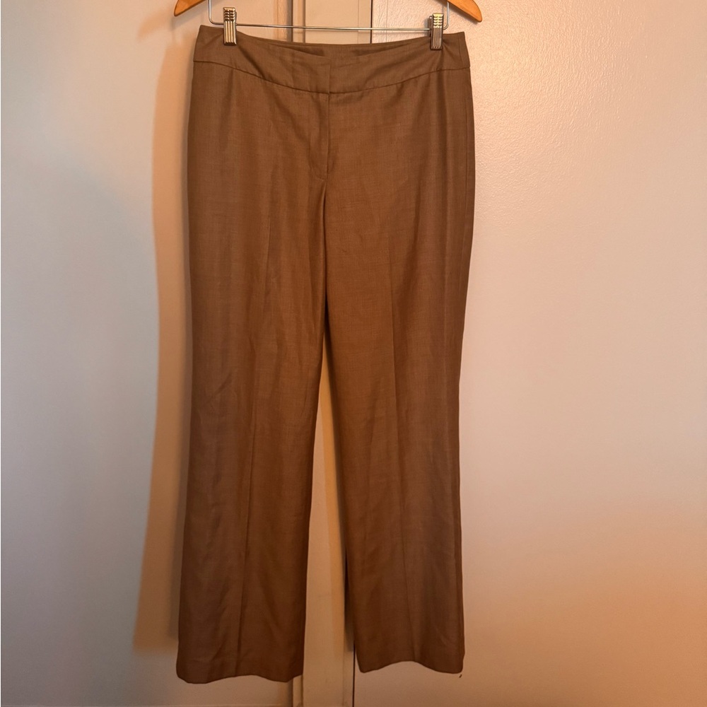 Nine West Brown Tan Trousers Wide-Leg Professional
